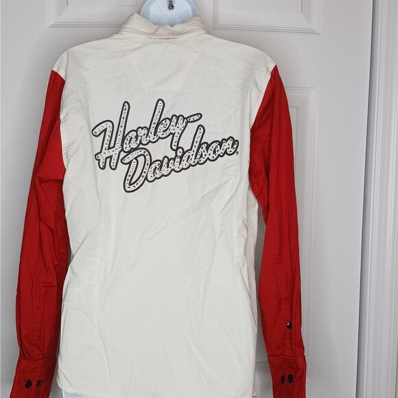 Vintage Harley Davidson Button Up Women's Shirt -RARE FIND - Picture 1 of 10